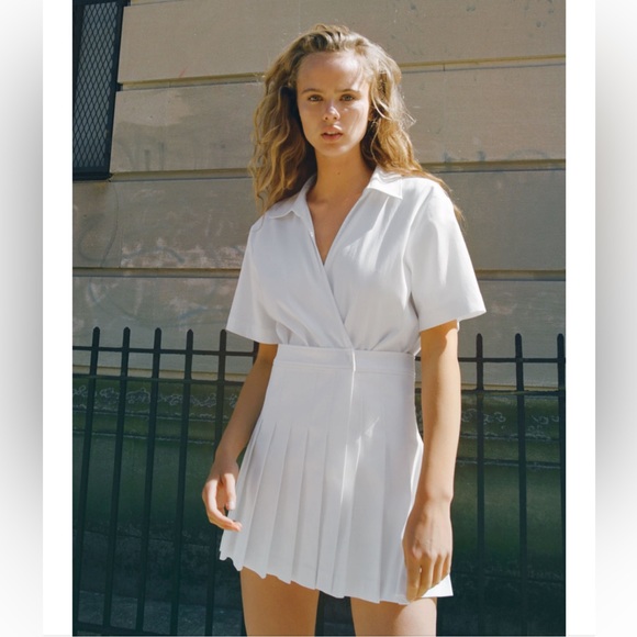 BNWOT Zara BOX PLEAT JUMPSUIT DRESS - Picture 1 of 5